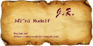 Jáni Rudolf névjegykártya