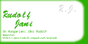 rudolf jani business card