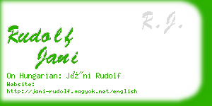 rudolf jani business card